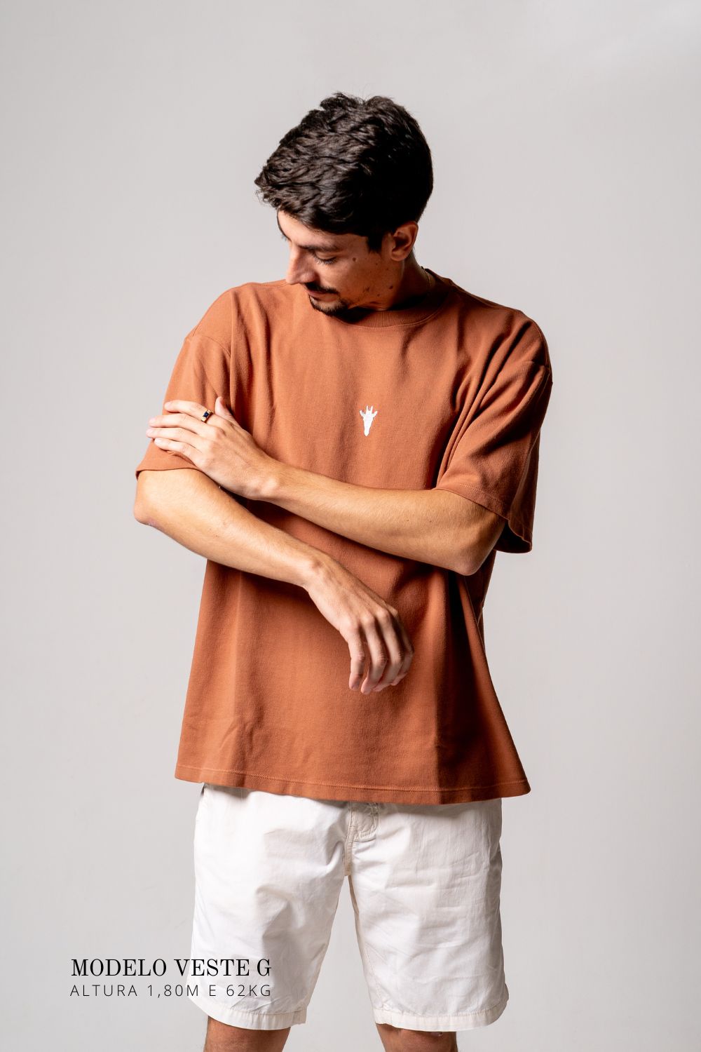 Camiseta Oversized Prime Marrom