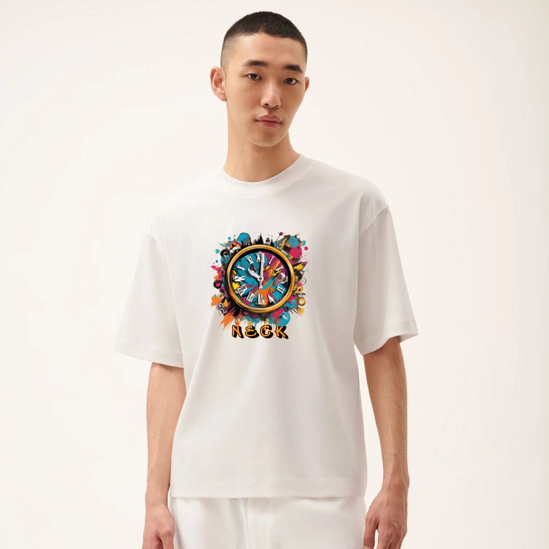 Camiseta Oversized Tiempo Off White