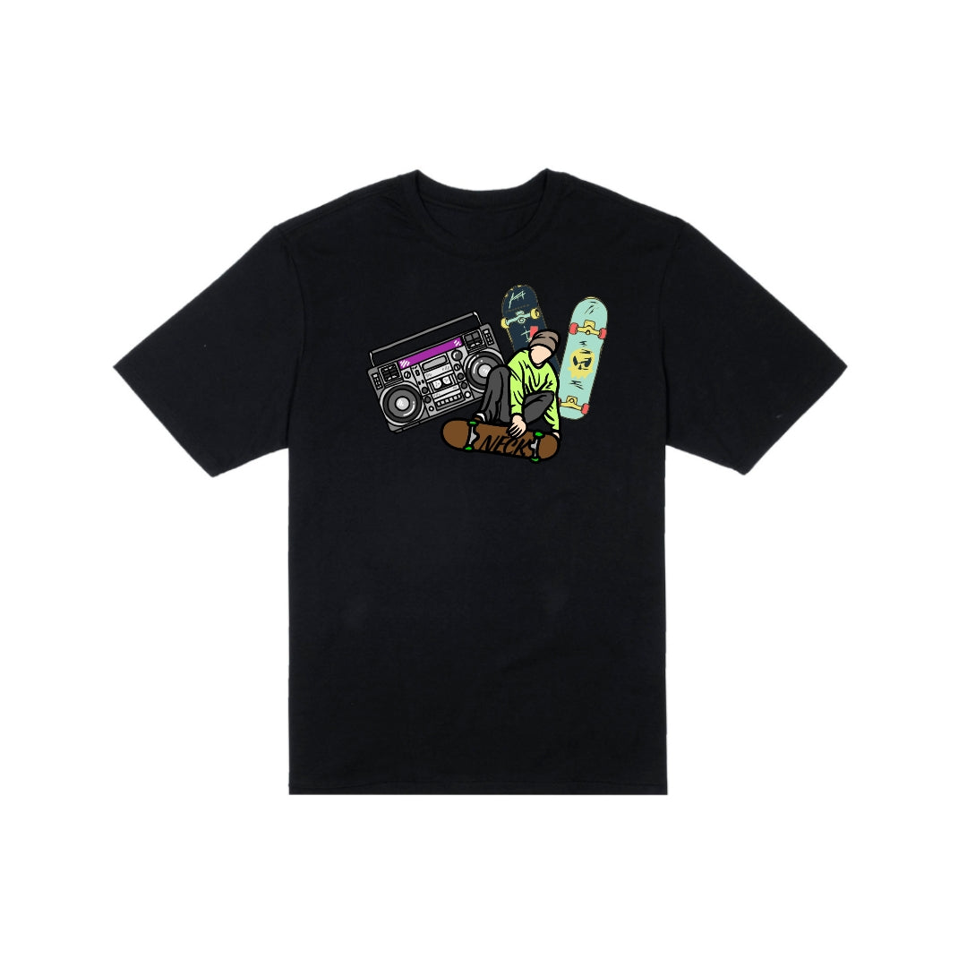 Camiseta Oversized Skate - Preto