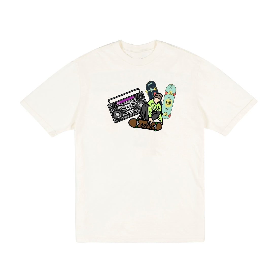 Camiseta Oversized Skate - Off White