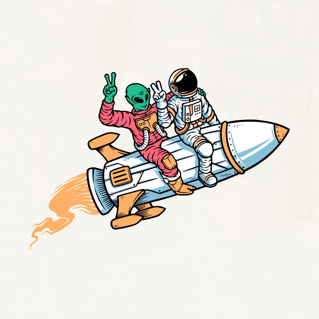 Camiseta Oversized Space - Off White