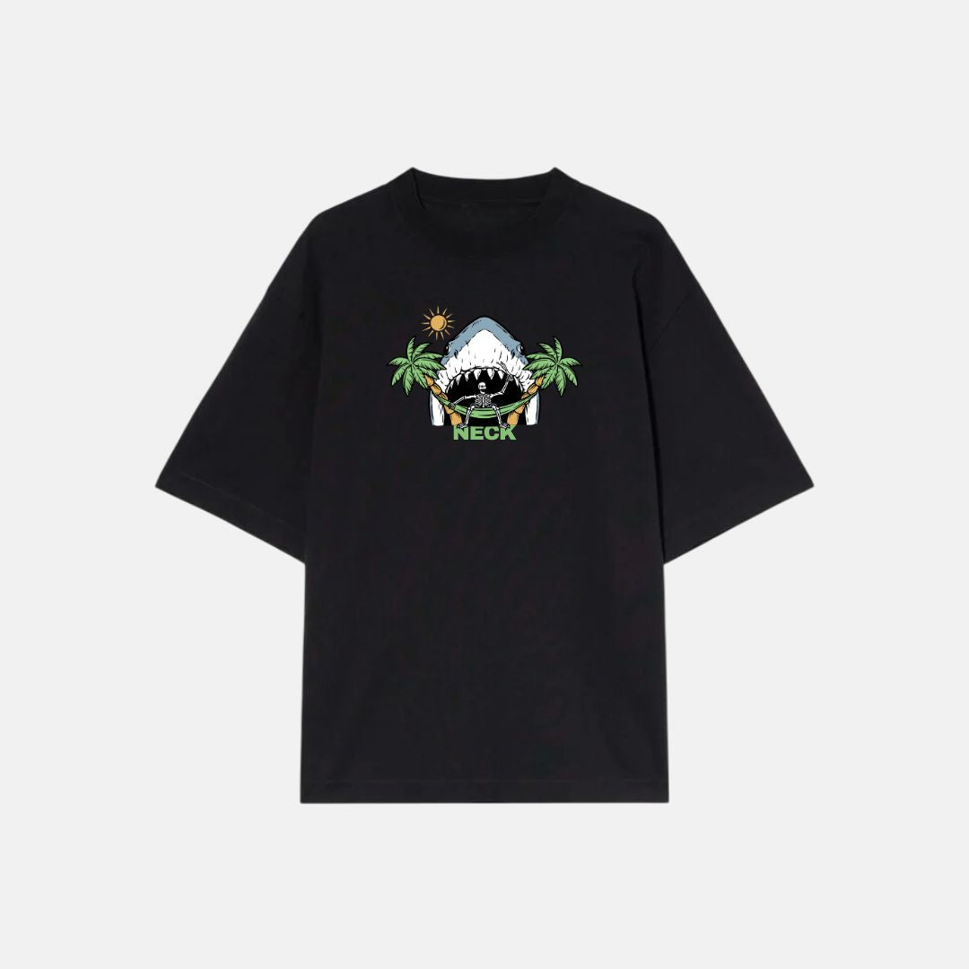 Camiseta Oversized Shark Preto