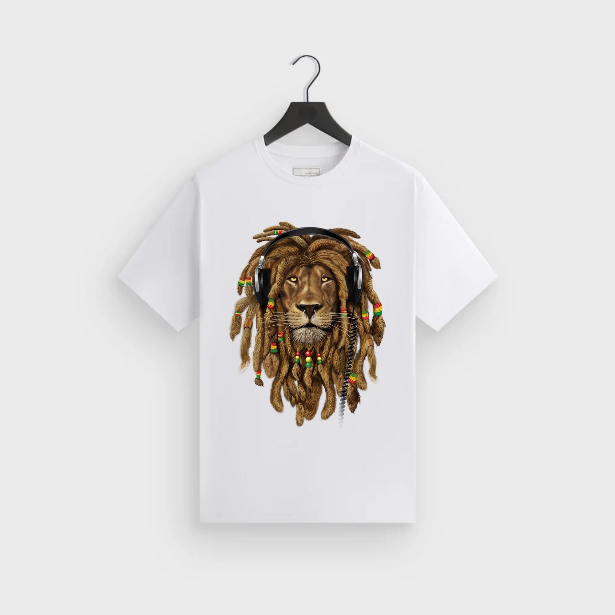 Camiseta Regular Lion Roots Branco