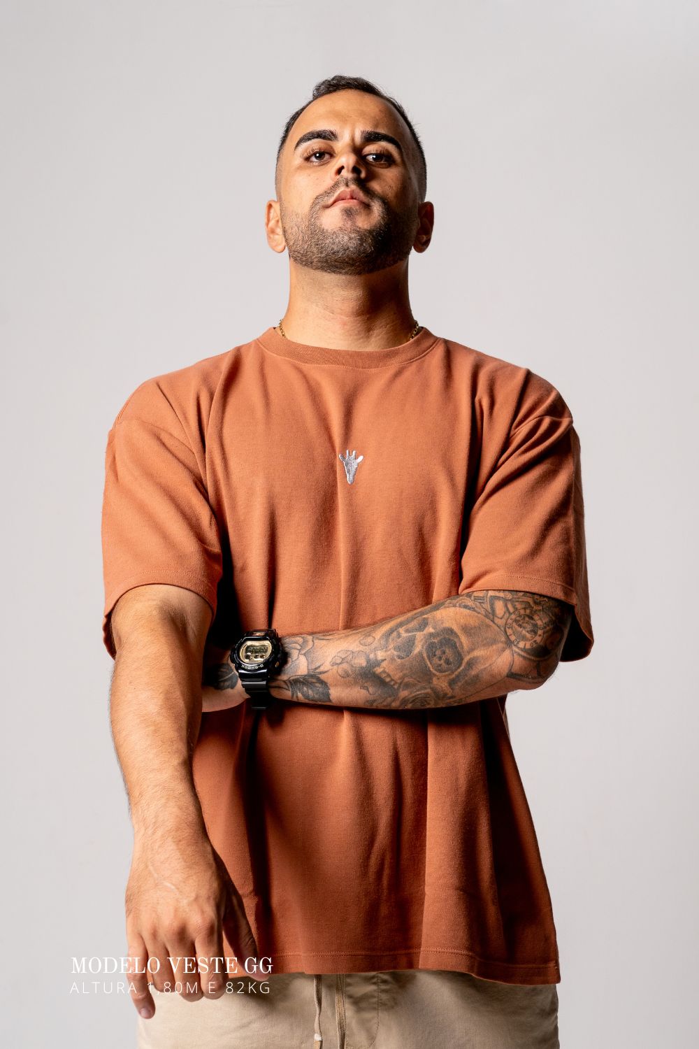 Camiseta Oversized Prime Marrom